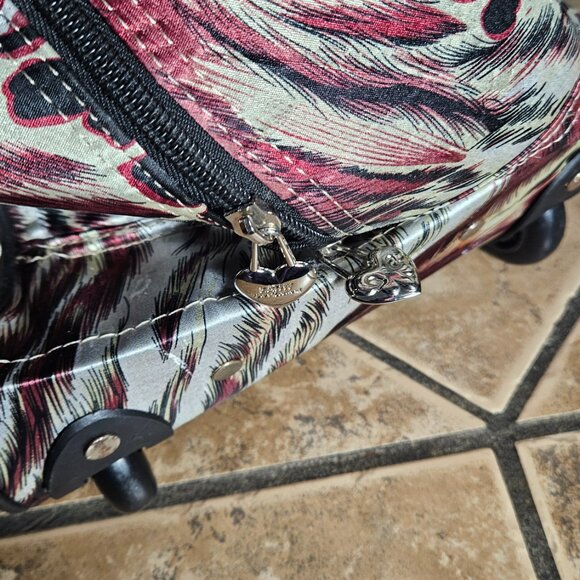 Kathy Van Zeeland Leopard Print Wheeled Suitcase - Picture 6 of 6